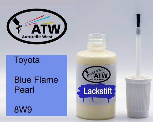 Toyota, Blue Flame Pearl, 8W9: 20ml Lackstift, von ATW Autoteile West.